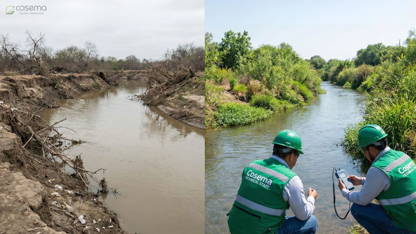 Limpeza e Revitalização de Corpos Hídricos: Recuperação e Funcionalidade Ecológica Cosema